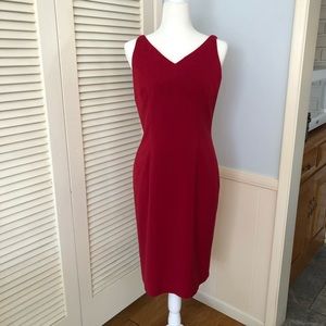 INC Red Sleeveless Sheath Dress. Lined. Size 8